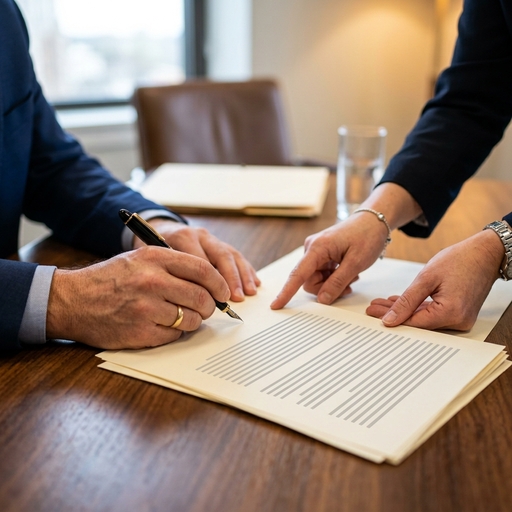 signing legal document